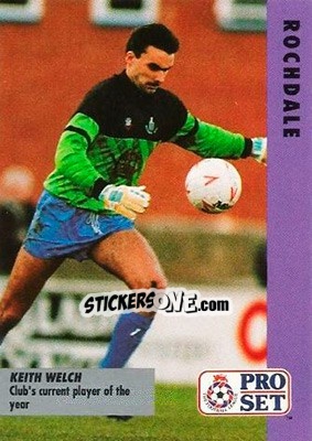 Cromo Keith Welch - English Football Fixture 1991-1992 - Pro Set