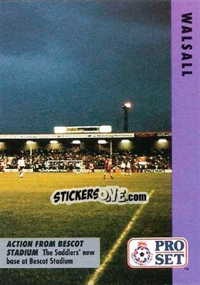 Sticker Bescot Stadium - English Football Fixture 1991-1992 n. 91 - Pro Set