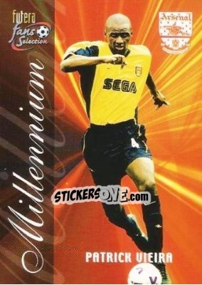 Sticker Patrick Vieira - Arsenal Fans' Selection 2000 n. 140 - Futera