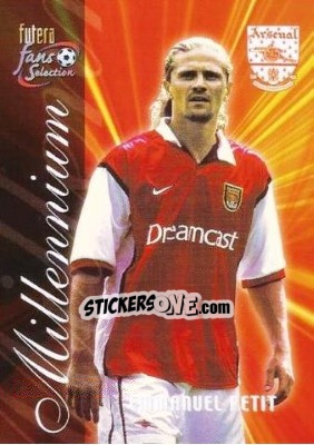 Sticker Emmanuel Petit - Arsenal Fans' Selection 2000 n. 143 - Futera