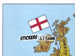 Sticker EUROPE MAP part 1 - UEFA Euro Italy 1980 n. 1 - Panini