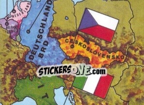 Sticker EUROPE MAP part 5 - UEFA Euro Italy 1980 - Panini