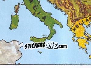 Sticker EUROPE MAP part 8 - UEFA Euro Italy 1980 n. 8 - Panini