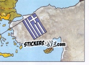 Sticker EUROPE MAP part 9 - UEFA Euro Italy 1980 - Panini