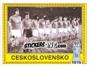 Sticker CESKOSLOVENSKO - UEFA Euro Italy 1980 - Panini