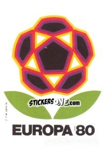 Cromo OFFICIAL EMBLEM - UEFA Euro Italy 1980 - Panini