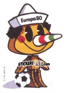 Sticker OFFICIAL MASCOT - UEFA Euro Italy 1980 n. 22 - Panini