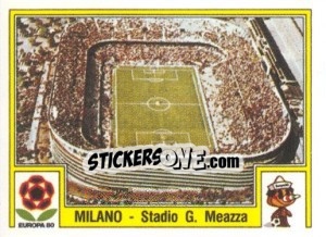 Cromo MILANO - Stadio G. Meazza - UEFA Euro Italy 1980 - Panini