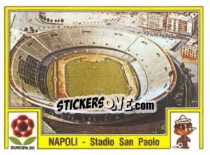 Figurina NAPOLI - Stadio San Paolo - UEFA Euro Italy 1980 - Panini