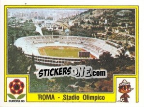 Sticker ROMA - Stadio Olimpico - UEFA Euro Italy 1980 - Panini