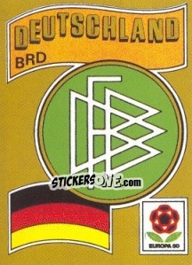 Sticker DEUTSCHLAND-BRD Badge - UEFA Euro Italy 1980 - Panini