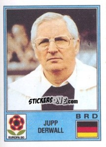 Sticker Jupp Derwall - UEFA Euro Italy 1980 - Panini