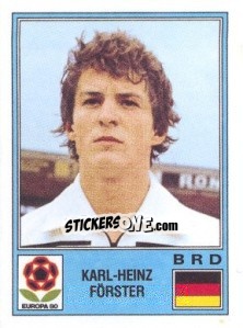 Sticker Karl-Heinz Förster - UEFA Euro Italy 1980 n. 40 - Panini