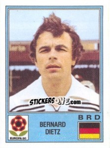 Sticker Bernard Dietz - UEFA Euro Italy 1980 - Panini