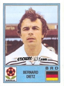 Sticker Bernard Dietz - UEFA Euro Italy 1980 n. 41 - Panini