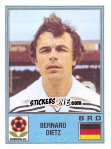 Cromo Bernard Dietz - UEFA Euro Italy 1980 - Panini