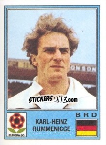 Sticker Karl-Heinz Rummenigge - UEFA Euro Italy 1980 n. 45 - Panini
