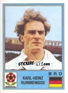 Figurina Karl-Heinz Rummenigge - UEFA Euro Italy 1980 - Panini