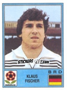 Sticker Klaus Fischer - UEFA Euro Italy 1980 n. 46 - Panini