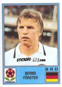 Sticker Bernd Förster - UEFA Euro Italy 1980 n. 49 - Panini