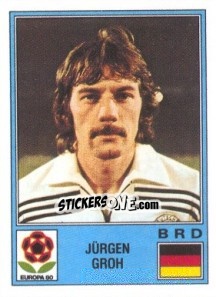 Sticker Jürgen Groh - UEFA Euro Italy 1980 n. 50 - Panini