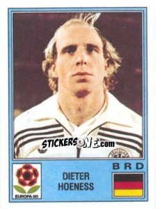 Sticker Dieter Hoeness - UEFA Euro Italy 1980 n. 55 - Panini