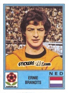Sticker Ernie Brandts - UEFA Euro Italy 1980 n. 63 - Panini