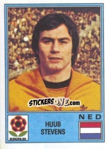 Sticker Huub Stevens - UEFA Euro Italy 1980 - Panini