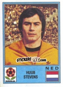 Sticker Huub Stevens - UEFA Euro Italy 1980 n. 65 - Panini
