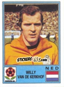 Sticker Willy Van De Kerkhof - UEFA Euro Italy 1980 - Panini