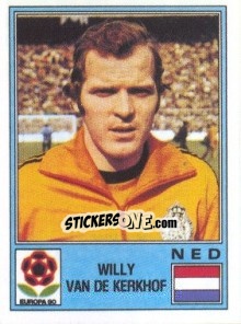 Figurina Willy Van De Kerkhof - UEFA Euro Italy 1980 n. 66 - Panini