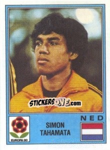 Sticker Simon Tahamata - UEFA Euro Italy 1980 - Panini