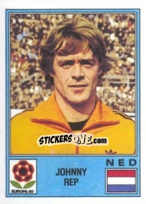 Sticker Johnny Rep - UEFA Euro Italy 1980 n. 68 - Panini