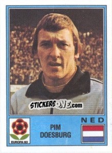 Sticker Pim Doesburg - UEFA Euro Italy 1980 n. 71 - Panini