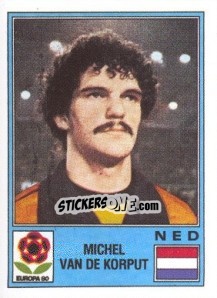 Sticker Michel Van De Korput - UEFA Euro Italy 1980 n. 72 - Panini