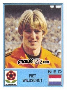 Sticker Piet Wildschut - UEFA Euro Italy 1980 n. 73 - Panini