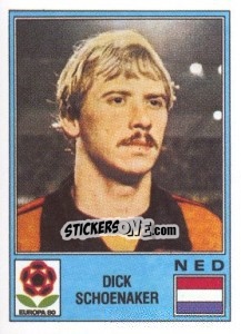 Sticker Dick Schoenaker - UEFA Euro Italy 1980 - Panini