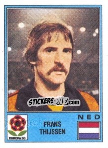 Cromo Frans Thijssen - UEFA Euro Italy 1980 n. 77 - Panini