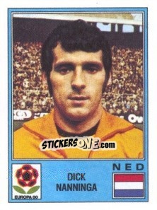 Sticker Dick Nanninga - UEFA Euro Italy 1980 n. 78 - Panini