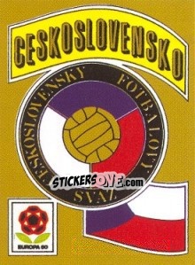 Sticker CESKOSLOVENSKO Badge - UEFA Euro Italy 1980 n. 79 - Panini