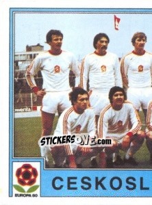 Sticker CESKOSLOVENSKO Team 1 - UEFA Euro Italy 1980 - Panini