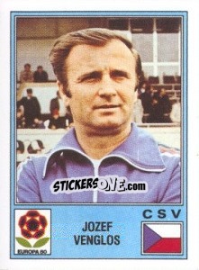 Sticker Jozef Venglos - UEFA Euro Italy 1980 - Panini