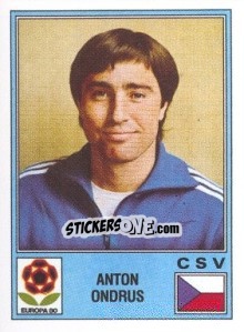Sticker Anton Ondrus - UEFA Euro Italy 1980 n. 85 - Panini