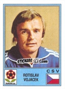 Sticker Rostislav Vojacek - UEFA Euro Italy 1980 - Panini