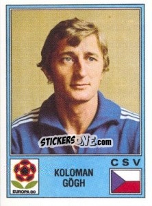 Sticker Koloman Gögh - UEFA Euro Italy 1980 n. 88 - Panini