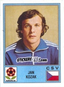 Sticker Jan Kozak - UEFA Euro Italy 1980 n. 90 - Panini