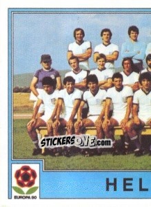 Sticker HELLAS  Team 1 - UEFA Euro Italy 1980 - Panini