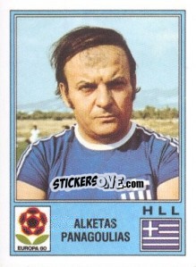 Sticker Alketas Panagoulias - UEFA Euro Italy 1980 - Panini