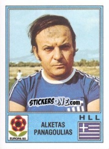 Sticker Alketas Panagoulias - UEFA Euro Italy 1980 n. 99 - Panini