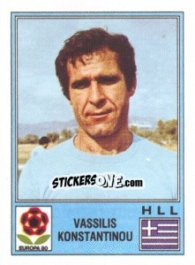Sticker Vassilis Konstantinou - UEFA Euro Italy 1980 - Panini